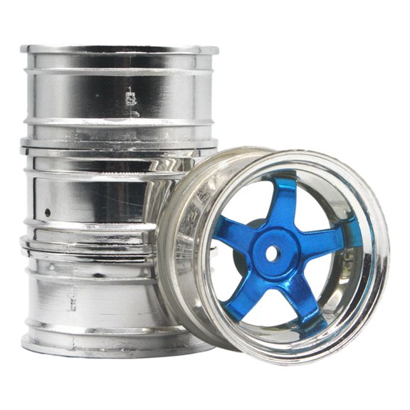 4 Pieces 26mm Wheel Rim 12mm hub Upgrade Parts for Axial for RC Hobby Model DIY Accs Parts Replacement - Red