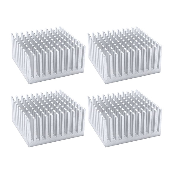 4 Pieces 40x40x20mm Aluminum Heatsink Cooling Fin Radiator Heat Sinks for Cooling GPU IC Chips VRAM VGA CPU Cooler