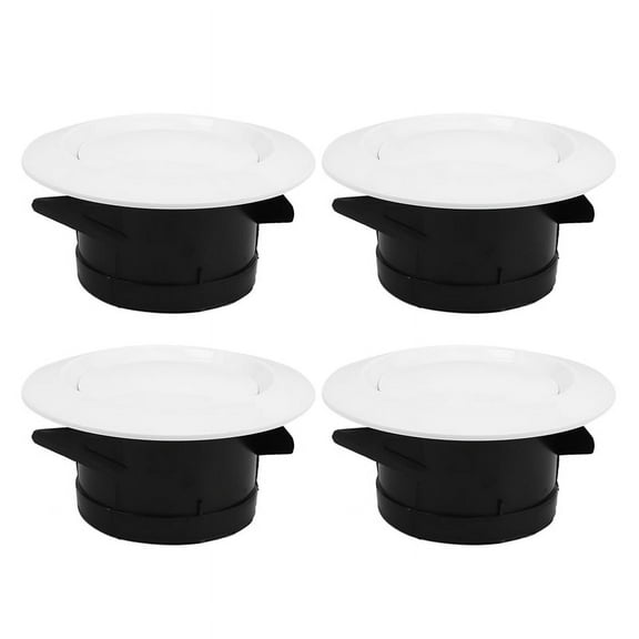 4 Pieces ABS Adjustable Air Vent Round Soffit Exhaust White Inline Duct Fan Outlet Inch