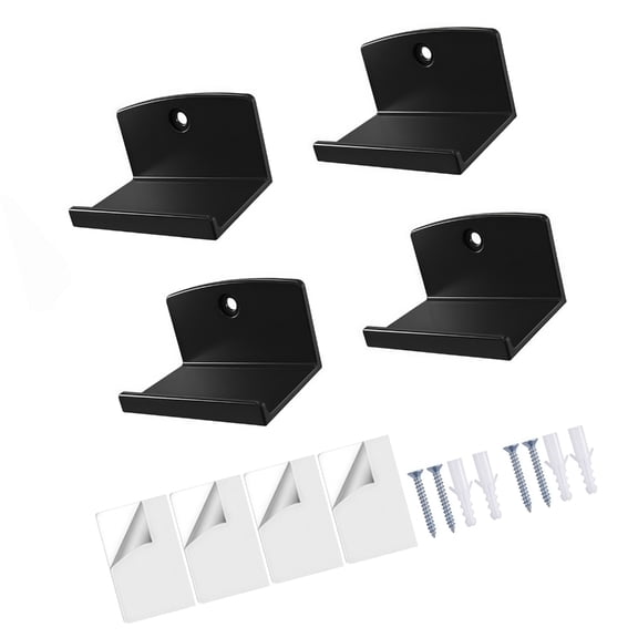 4 Pieces Adhesive Acrylic Wall Shelves For Music Album Home Decoration