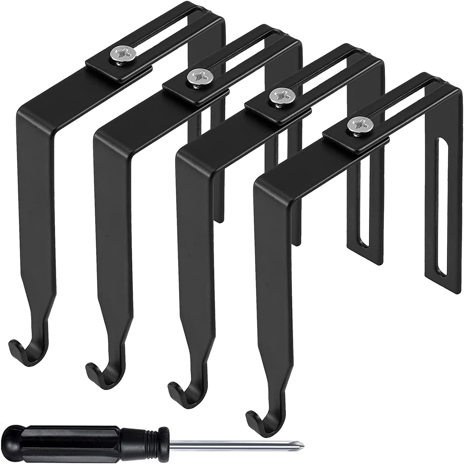 4 Pieces Adjustable Cubicle Hangers, Universal Partition Hanger Set