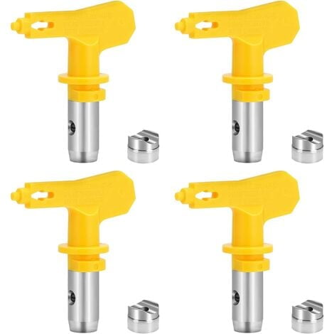 4 Pieces Airless Sprayer Tips, Topretty Reversible Tungsten Steel Paint 