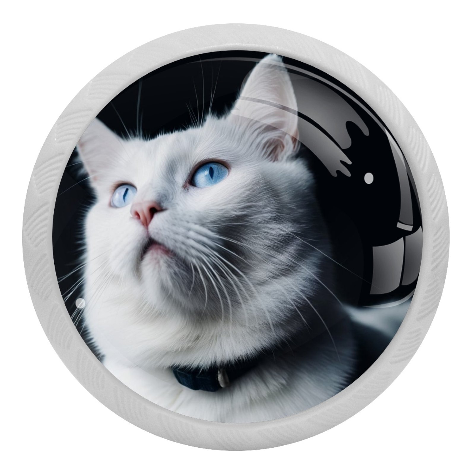 4 Pieces，Animal siamese cat，Fluorescent knobs，Bedroom door