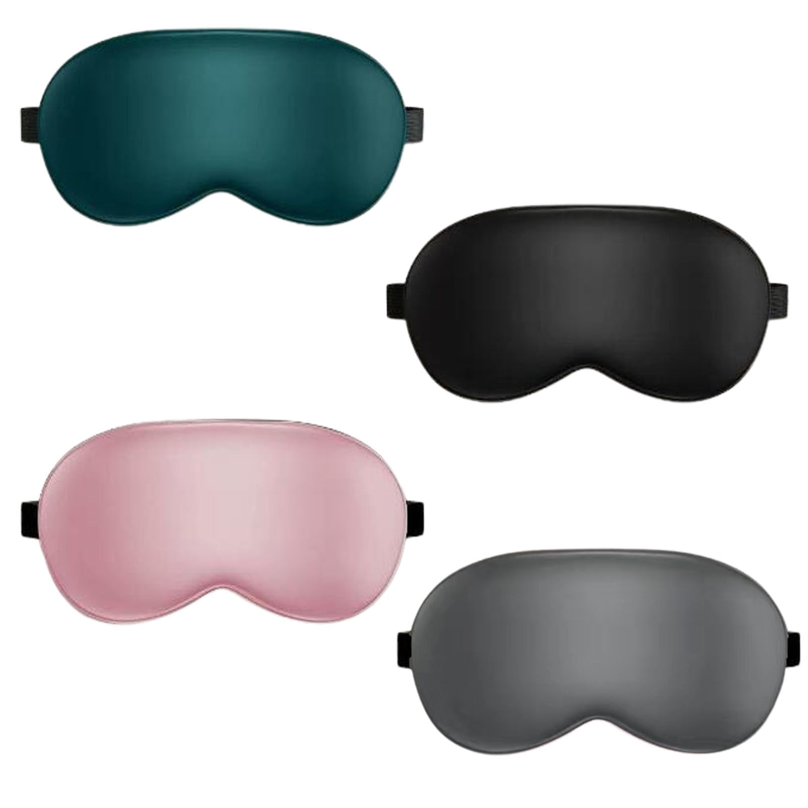 4 Pieces Anti-Light Silk Sleep face mask, Soft and Comfortable Eye Masks, Adjustable Eye Masks, Suitable for Children, Men and Women, Travel, Rest Sleep face mask (4 Colours)