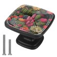 4 Pieces Art Colorflu Plants Knobs Pulls Handle for Dresser