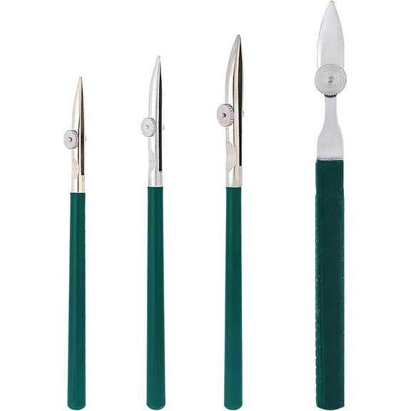 4 Pieces Art Ruling Pens Fine Line Masking Fluid Pen Adjustable Hinged Fine Line Pen for Drawing Mounting Art Artists4 Sizes Green DIY