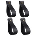 thumbnail image 1 of 4 Pieces Artificial Leather Wall Hooks 1 x 4.9 Inches Wall Hanging Strap Wall Mounted Loop for Hanging Leather Strap Hangers for Bathroom Bedroom Kitchen Towel Holder Supplies, 1 of 9
