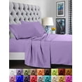 thumbnail image 1 of 4 Pieces Bed Sheet set Flat,Fitted,Pillowcase - California King Lilac, 1 of 5