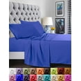 thumbnail image 1 of 4 Pieces Bed Sheet set Flat,Fitted,Pillowcase - California King Royal Blue, 1 of 5
