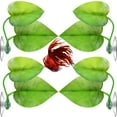 thumbnail image 1 of 4 Pieces Betta Bed Leaf Hammock for Betta Fish, Lightweight and Realistic Resting Spot, No BPA, Practical, Comfortable and Safe (Double Leaf), 1 of 7