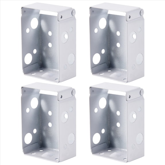 4 Pieces Blind Brackets 2 Inch Low Profile Box Mounting Bracket for Headrail (White)
