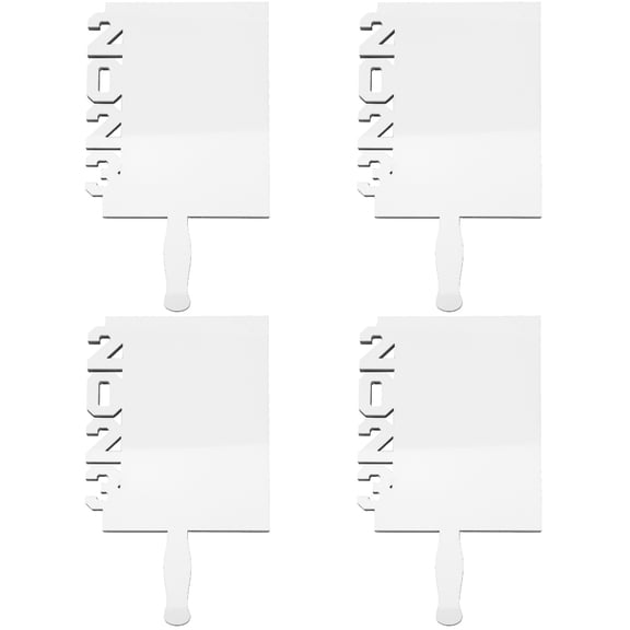 4 Pieces Boards Fan Photo Frame Burr-free Photo Frame 17.50X9.80X0.50CM