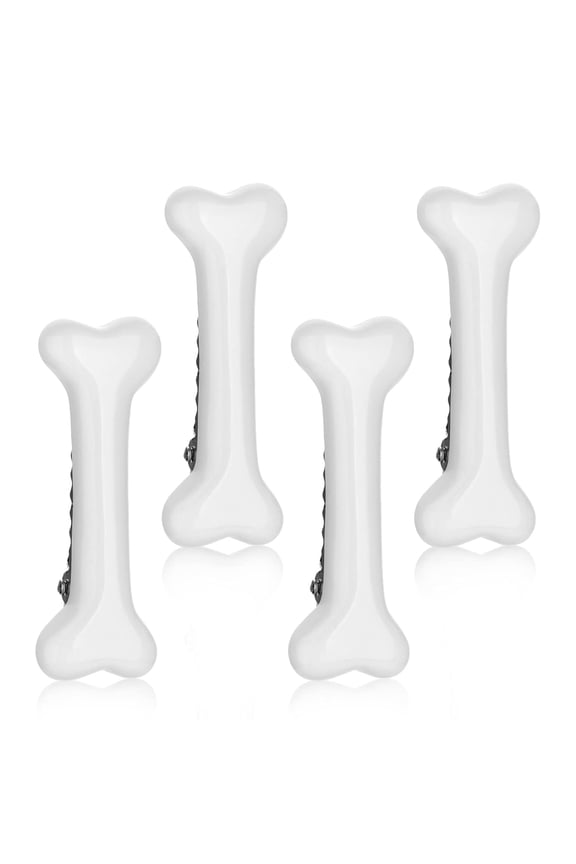 4 Pieces Bone Hair Clip Skull Skeleton HairPins Side Hair Clip Cosplay Costume Decorative Hair Pins Clips Accessories Barettes for Women Girls