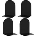 thumbnail image 1 of 4 Pieces Bookends, Book End, Book Stopper, Book Organizer, Metal Bookend for Shelves, Black Book Ends for Shelves, Book Stopper for Heavy Books, Book Shelves Holder for School Library, 1 of 7
