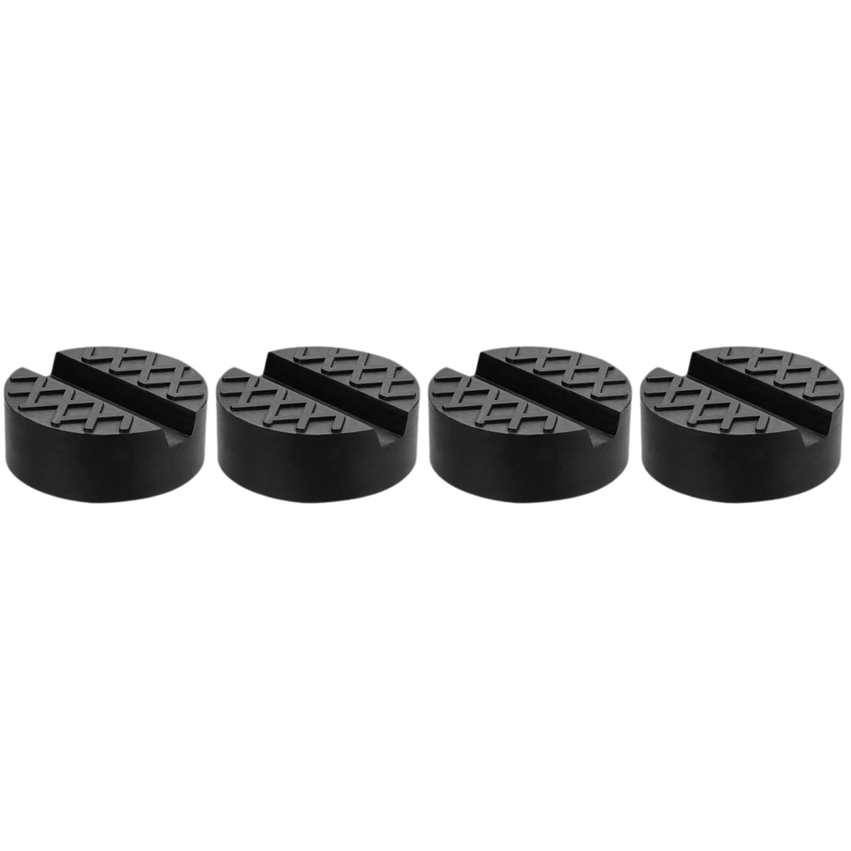 4 Pieces Bottle Jack Adapter Saddle Jack Rubber Pad 6.50X6.50X3.30CM Black