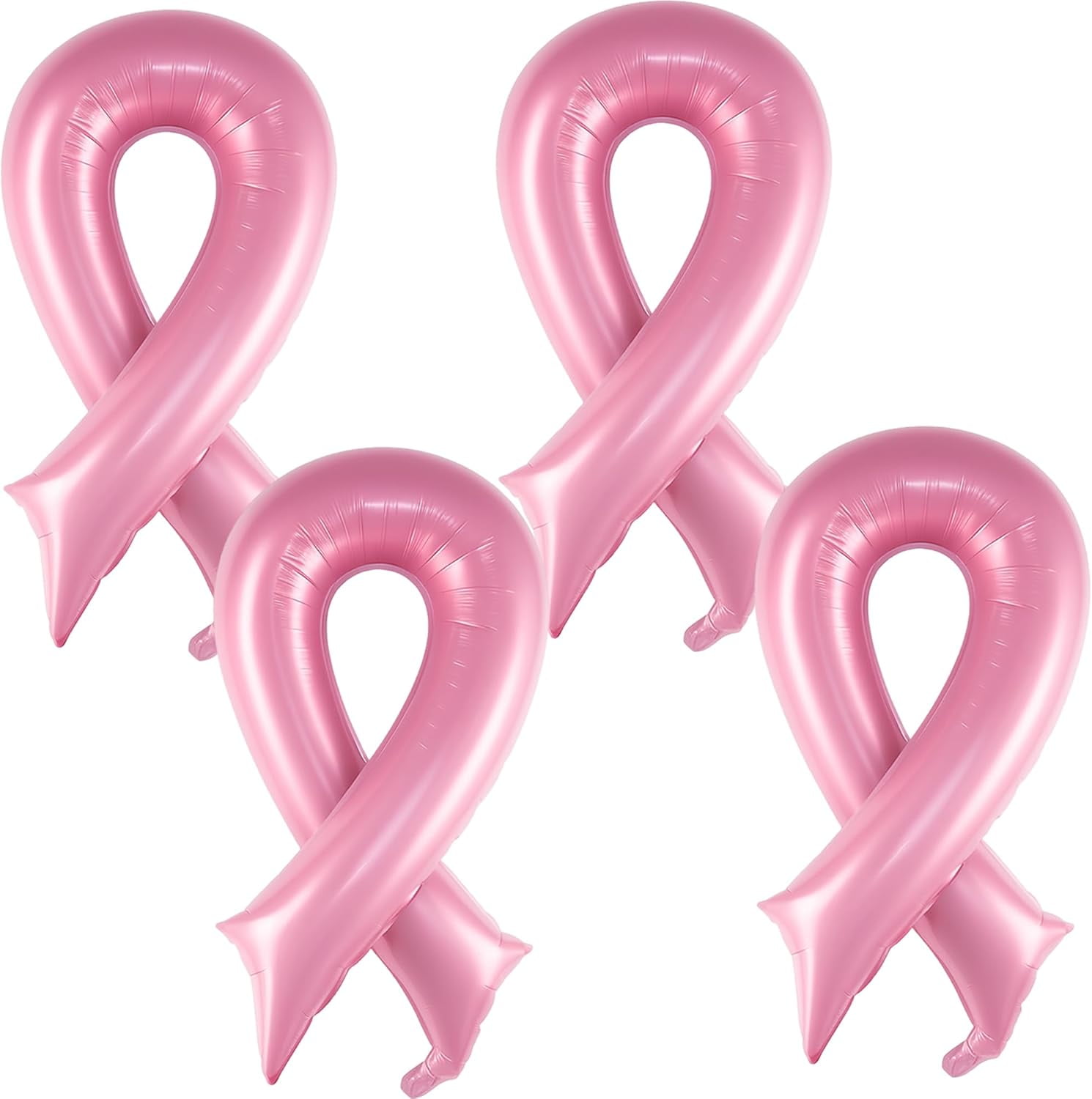 150-Pack Pink Breast Cancer Awareness Ribbons - 8x4 Inch Paper Cutouts For Events & Decor