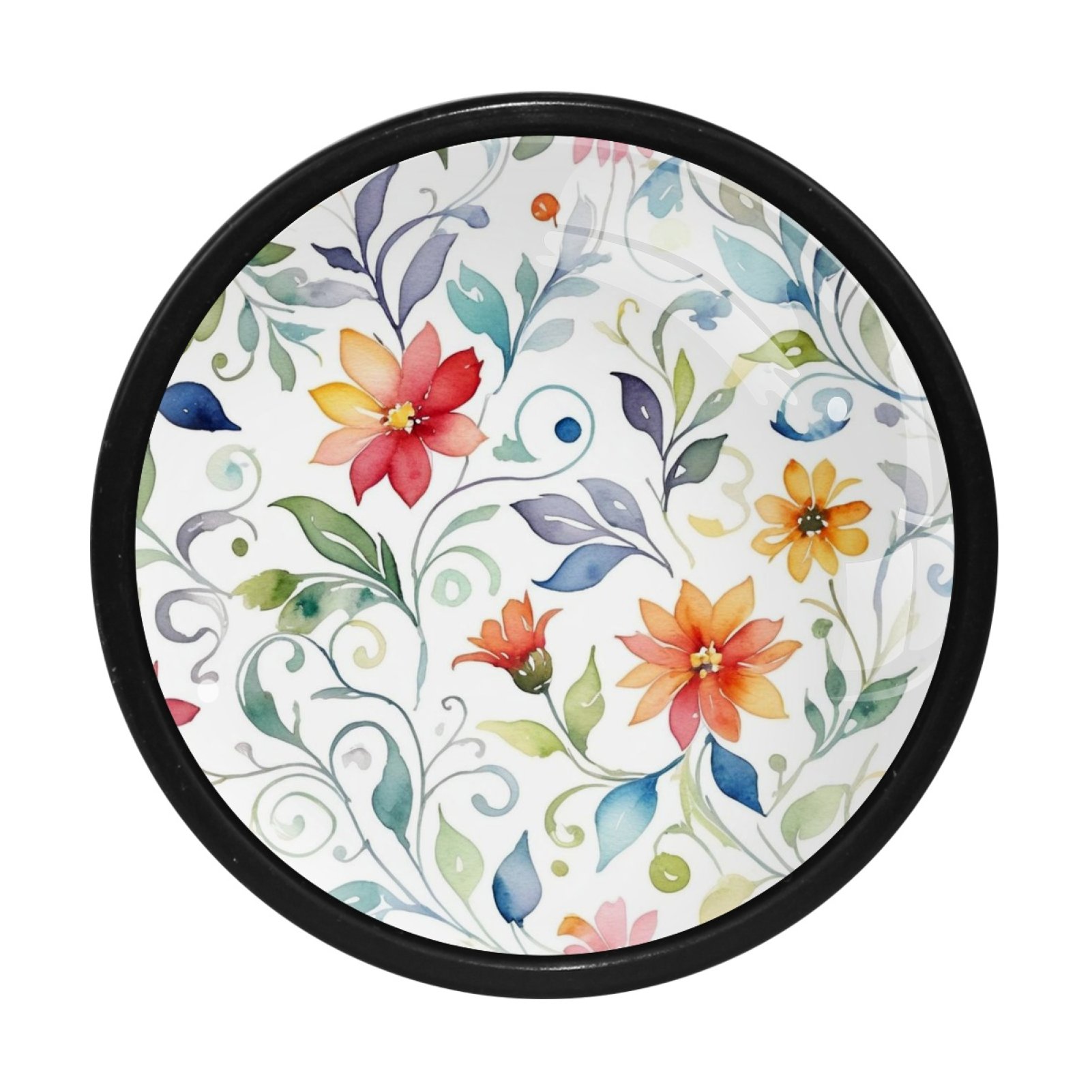 4 Knobs,Abstract Flowers,Door Knobs Interior,Dresser