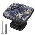 4 Pieces Knobs Art Colorful Instrument Drawer Pulls for Kitchen