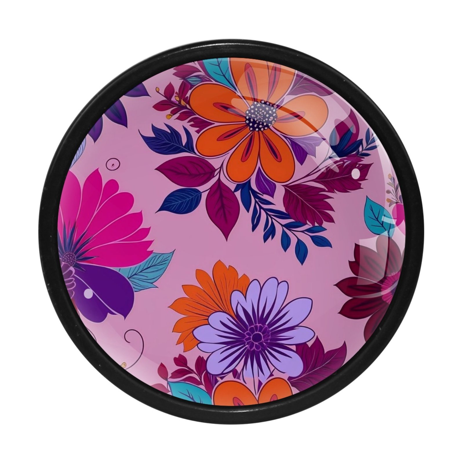 4 Knobs,Floral Flower,Door Knob,Dresser Drawer Pulls