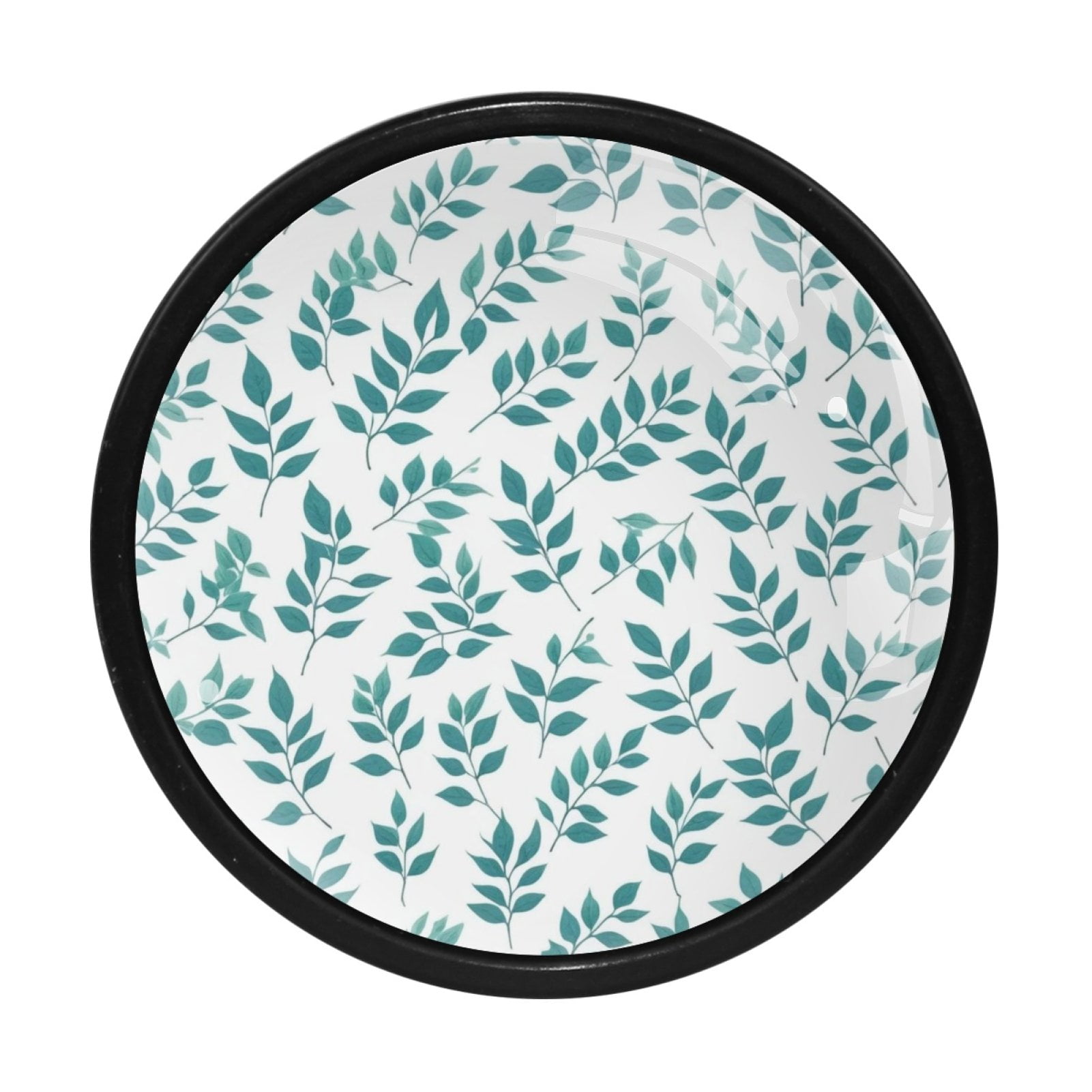 4 Knobs,Spring Willow Leaves Twigs Plant，Door Knob