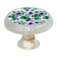 4 Knobs，Wildflower lavender flower,Door Knobs Interior