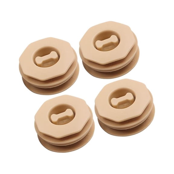 4 Pieces Car Carpet Fixing Buckle Retainer Durable Double Layer Twist Lock Automotive Accessory to Keep Floor Mats in Place Anti slip grip Beige
