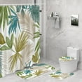thumbnail image 1 of 4 Pieces Cartoon Bear Shower Curtain Set Kawaii Bathroom Accessories, Toilet Lid and Non-Slip Rugs,Cute Waterproof Shower Curtain Bathroom Accessories Sets Home Decor,12 Hooks,72 x 72 Inches, 1 of 7
