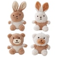 thumbnail image 1 of 4 Pieces Cartoon Plush Pendant Cute Milk Tea Rabbit Milk Tea Bear Key Chain Pendant for Backpack Schoolbag Key Handbag 12CM, 1 of 21