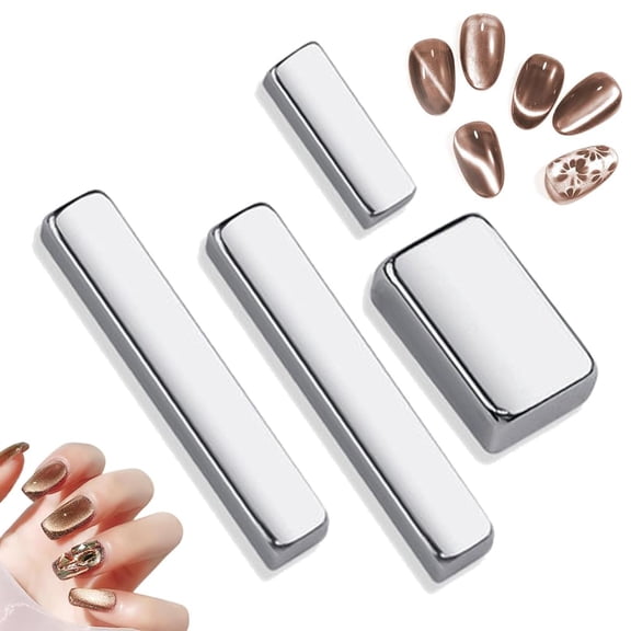 4 Pieces Cat Eye Nail Magnet Cat Eye Magnet for Nails Magnetic Gel Polish Magnetic Magnets Wood Cat Eye Nail Polish Magnet Stick Nails Design Tools for DIY Home, Salon, Studio | 4 Pieces, for Magneti