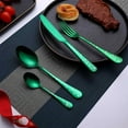 thumbnail image 1 of 4 Pieces Christmas Tableware, Stainless Steel Utensils Service, Include Nife/Fork/Spoon, Exquisite Cutlery Set, for Wedding Festival Christmas, 1 of 6