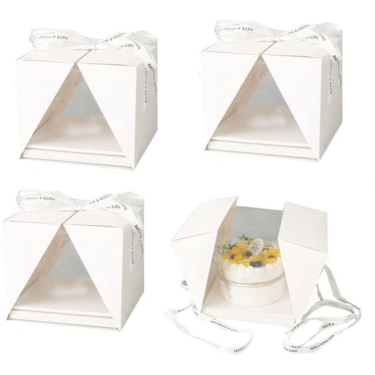 OMISTAR 10 Pcs Clear Cake Boxes With Ribbon, 7 X 7 X Australia | Ubuy