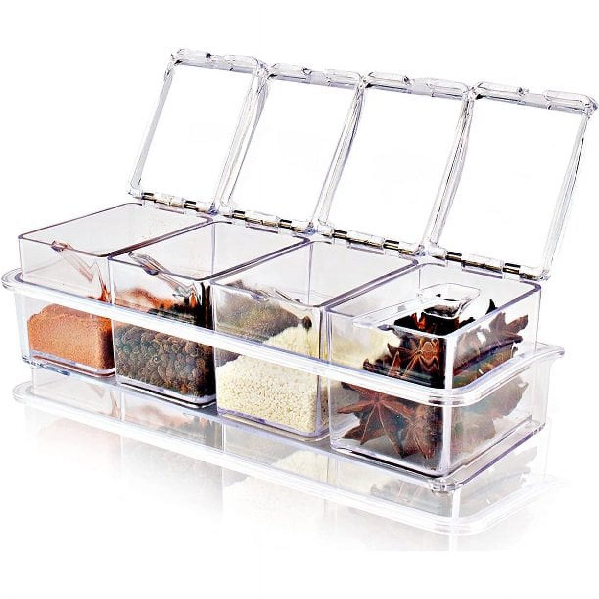 9-Piece Spice Jar Set With Dispenser Lids And Spoons – Seasoning Storage Containers
