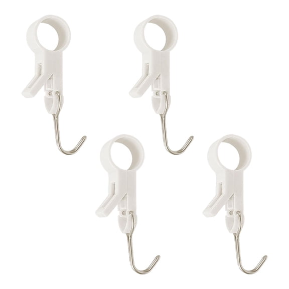 4 Pieces Closet Rod Hooks Organizer Stainless Steel Multi Function for Kitchen Bathroom Bedroom