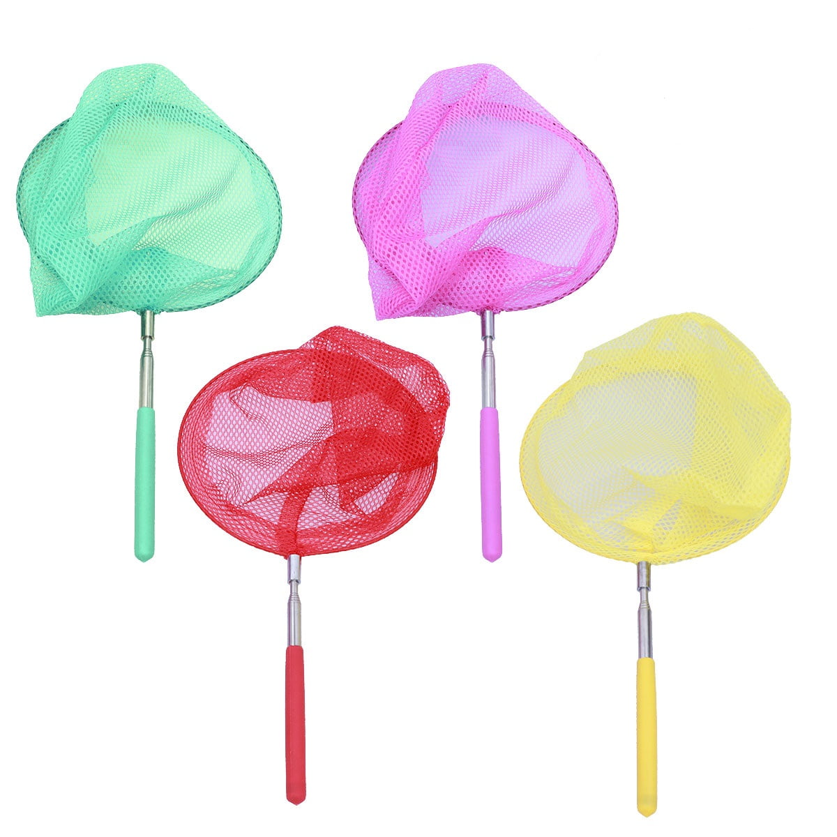 4 Pieces Colored Telescopic Net Insect Net Extendable Catching Bugs