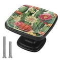 4 Pieces Colorful Desert Cacti Knobs Pulls Handle for Dresser
