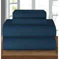 thumbnail image 1 of 4 Pieces Comfy Breathable & Cooling Sheets Set Sheet set, Full, Navy Blue, 1 of 5