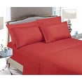 thumbnail image 1 of Elegant Comfort 1500 Series Queen Bed Sheet Set, Deep Pocket Cooling Sheets, Rust, 1 of 6