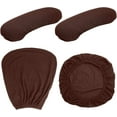 thumbnail image 1 of 4 Pieces Computer Office Chair Covers Set Universal Protective Stretchable Chair Seat Covers Desk Chair Armrest Covers Slipcovers Pads Office Cushion Backrest for Boss Rotating Chairs, 1 of 6