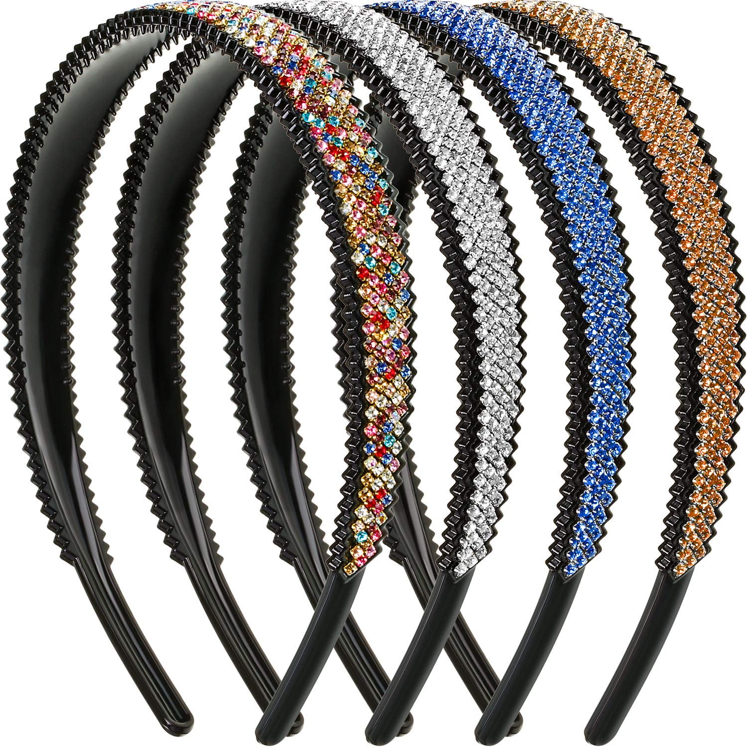 Pack Of 3 Pcs), Women Headband Resin Hair Hoop Teeth Comb Hairband Non - Foto 10