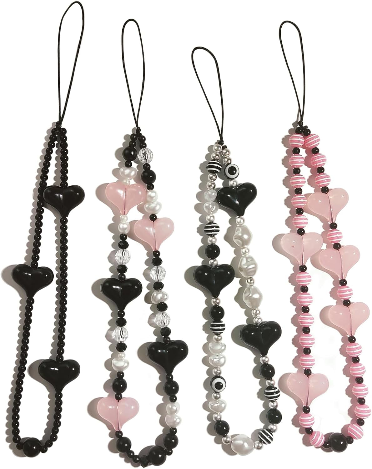 4 Pieces Cute Phone Charms Beaded Strap Aesthetic Y2K CellPhone ...