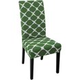thumbnail image 1 of 4 Pieces Dining Chair Covers, Stretch Washable Geometric Pattern Chair Slipcovers, for Dining Room Kitchen Home Hotel Table Banquet Sets, Olive Green, 1 of 6