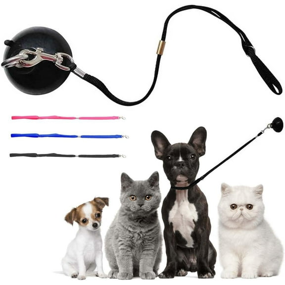 4 Pieces Dog Bathing Tether with Suction Cup, Adjustable Bath Tether, Dog Grooming Tub Restraint Soft Nylon Leash for Shower