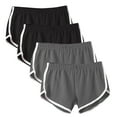 thumbnail image 1 of 4 Pieces Dolphin Running Athletic Shorts for Women Soft Comfy Booty Cotton Workout Pants for Dance, Yoga, Running, 1 of 7
