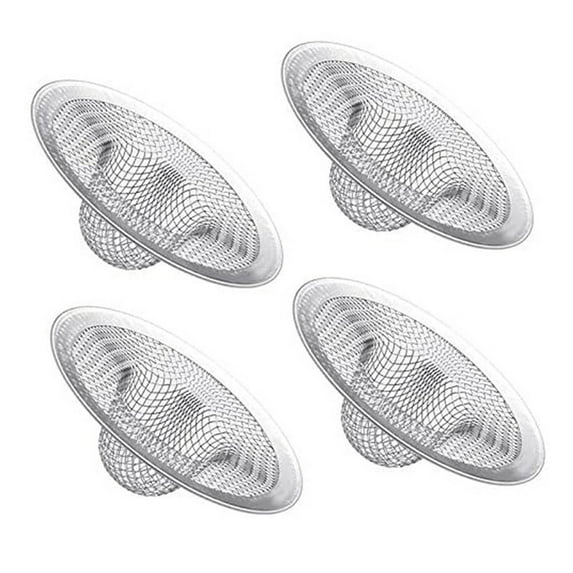 4 Pieces Drain Hair Catcher Bathtub Shower Drain Cover Kitchen Sink Strainer Stainless Steel Sink Drain Stopper Filter for Kitchen Bathroom