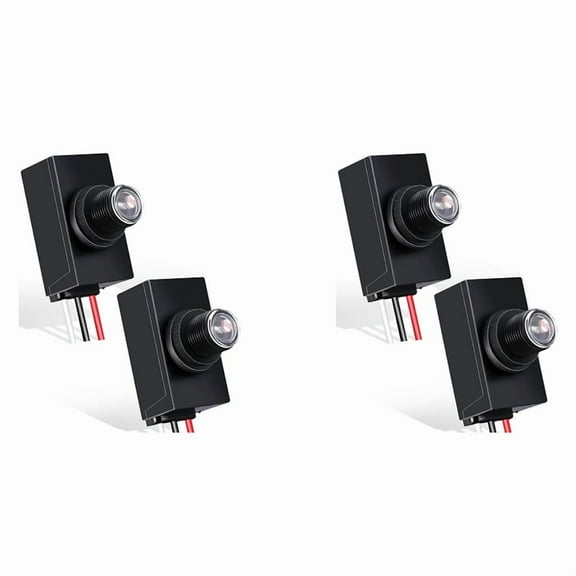 4 Pieces Dusk to Dawn Sensor for Outdoor Lighting 120-277V Photoelectric Switch Photocell Light Sensor