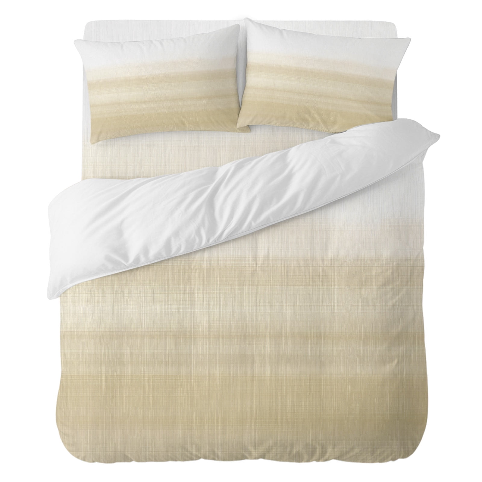 4 Pieces Duvet Cover Set California king Size, Modern Country Beige ...