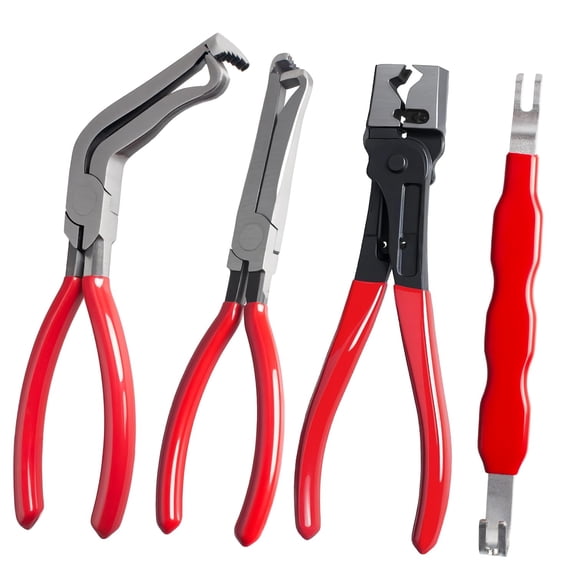 4 Pieces Electrical Disconnect Pliers Set, Automotive Connector Tool & Hose Clamp Pliers, Car Plug Separator