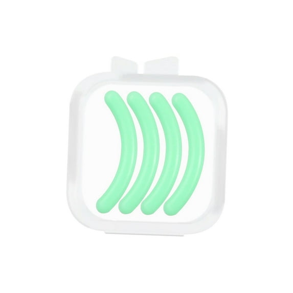 4 Pieces Eyelash Curler Refills Easy to Install Long Last Soft Makeup Tools green