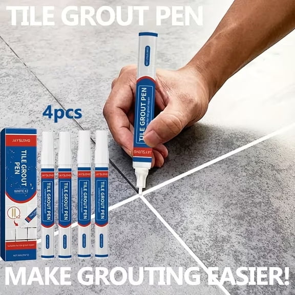 4 Pieces Fast Drying Tile Grout - Waterproof & Stain-Proof Ceramic Sealant for Beautiful Home Spaces