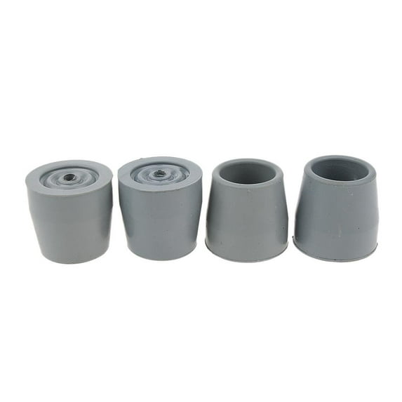 4 Pieces Ferrule Rubber Crutch Tips Bottom End Protector Gray